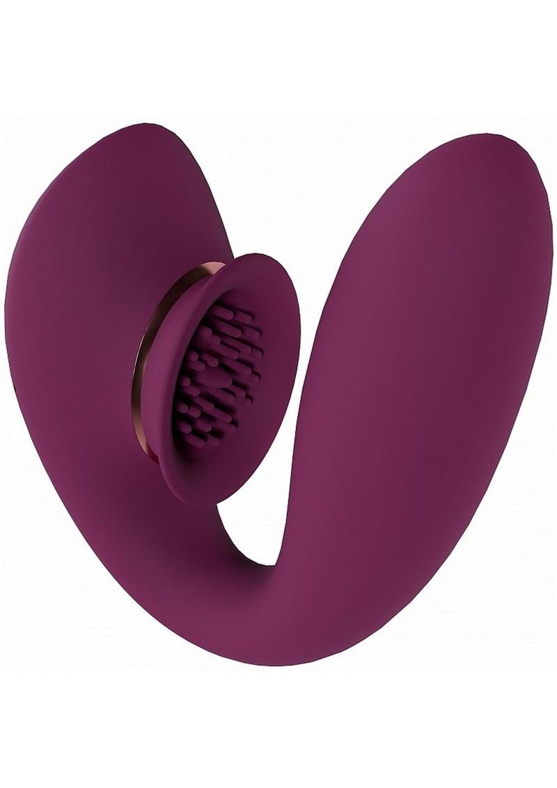 Twitch 3 Silicone Rechargeable Suction & Tongue Vibrator - Burgundy