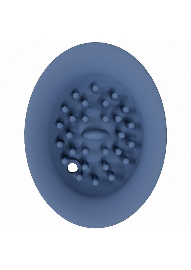 Twitch 3 Silicone Rechargeable Suction & Tongue Vibrator - Blue/Grey