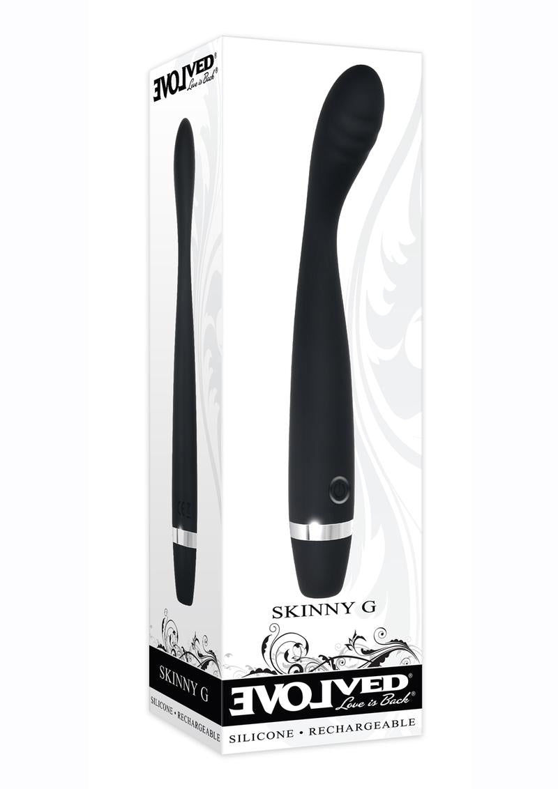 SLIM JIM Skinny G Rechargeable Silicone G-Spot Vibrator - Black
