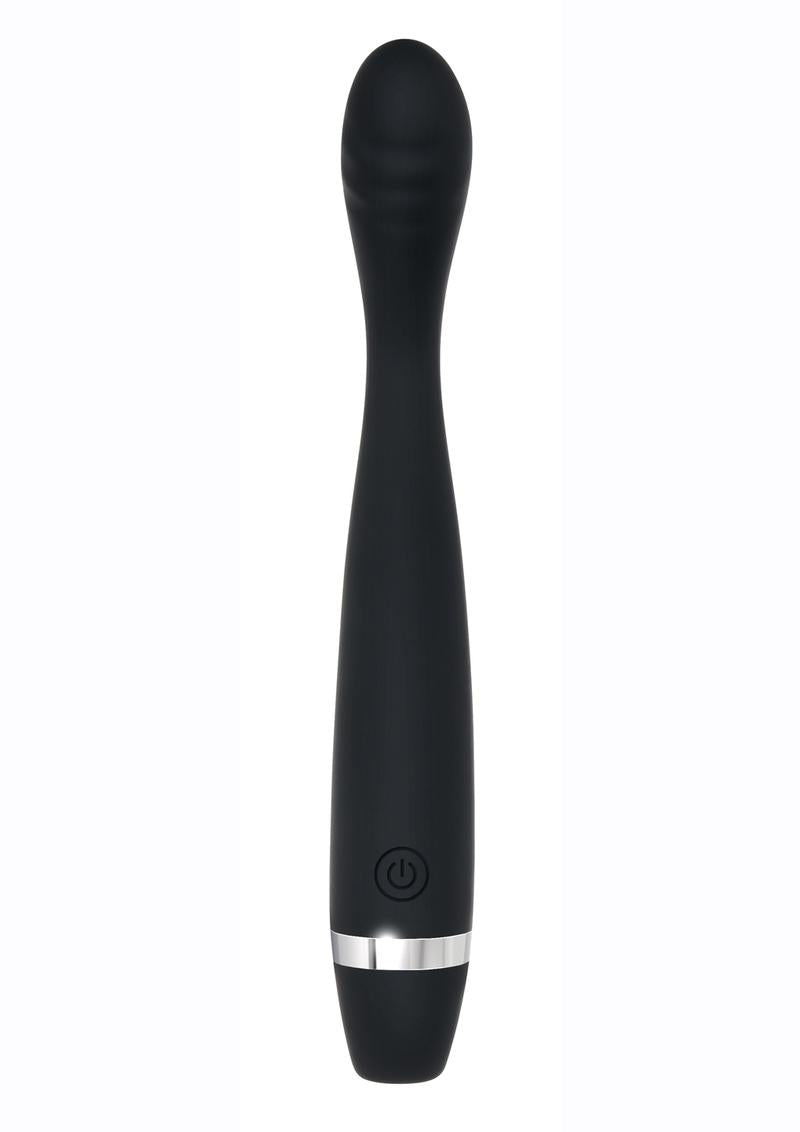 SLIM JIM Skinny G Rechargeable Silicone G-Spot Vibrator - Black