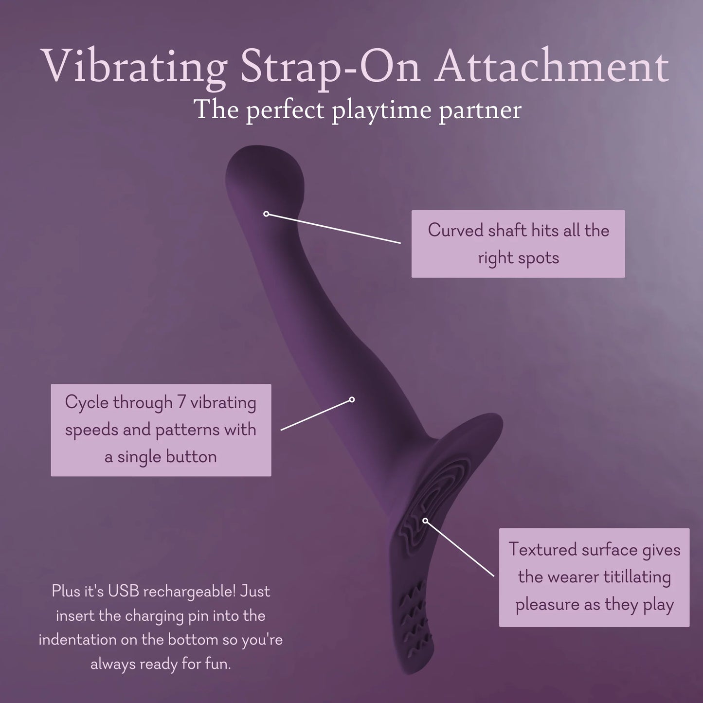 Vibrating strap on attachment