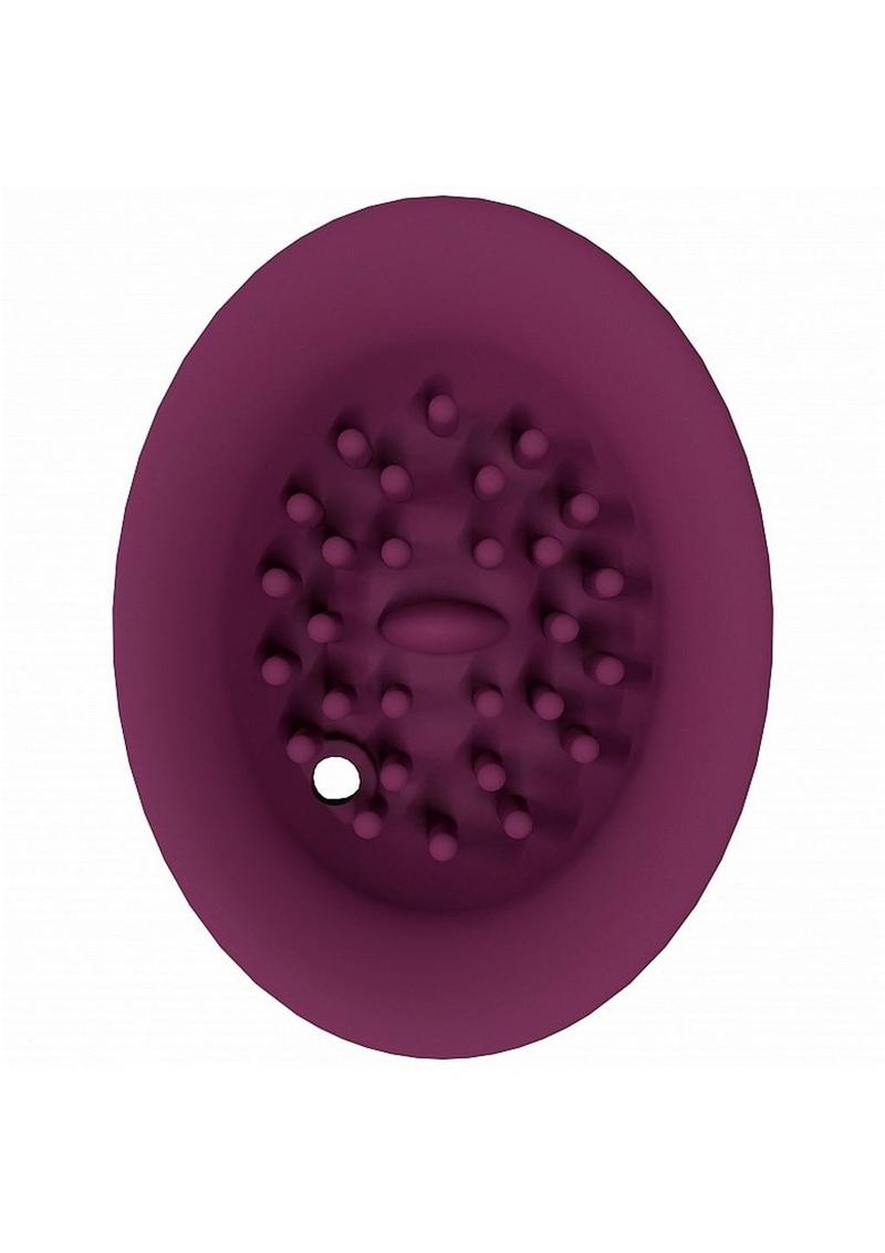 Twitch 3 Silicone Rechargeable Suction & Tongue Vibrator - Burgundy